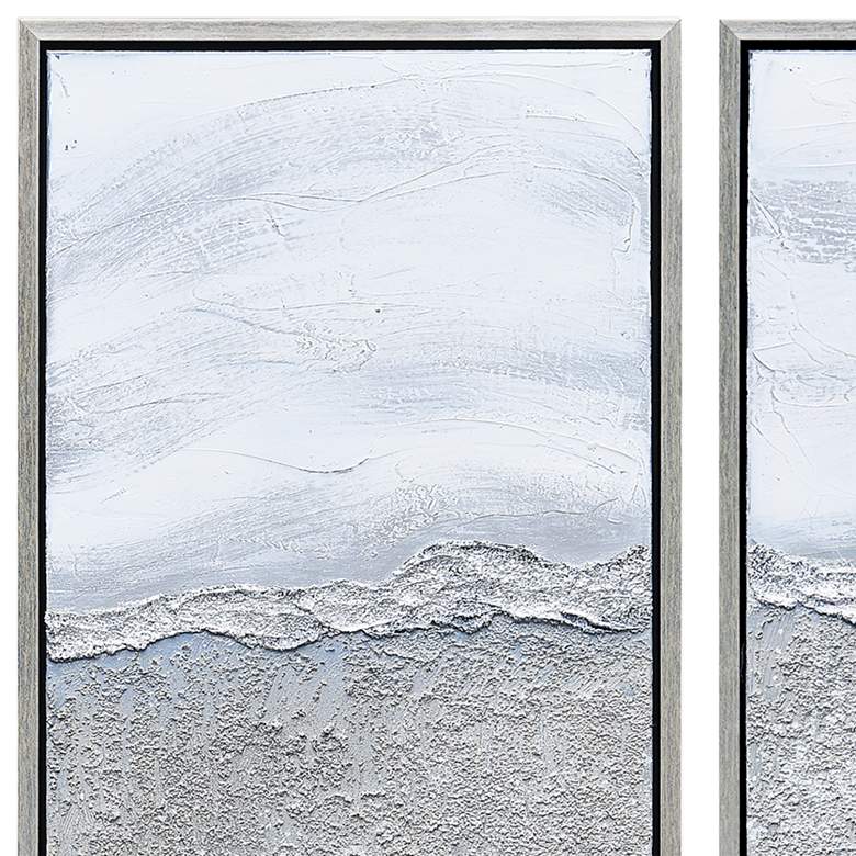 Image 4 Sand Art 60"H Metallic 2-Piece Framed Canvas Wall Art Set more views