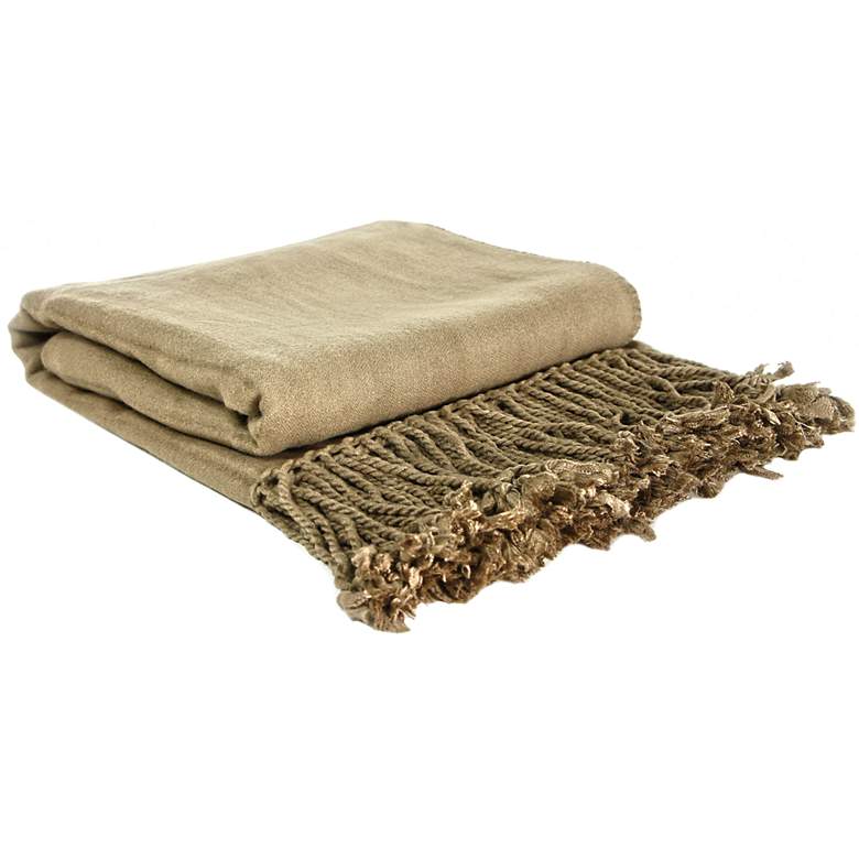 Image 1 Sand Bamboo Throw Blanket
