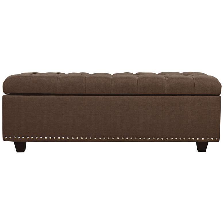 Image 1 Sand Bittersweet Fabric Tufted Storage Ottoman