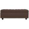 Sand Brown Fabric Tufted Storage Bench