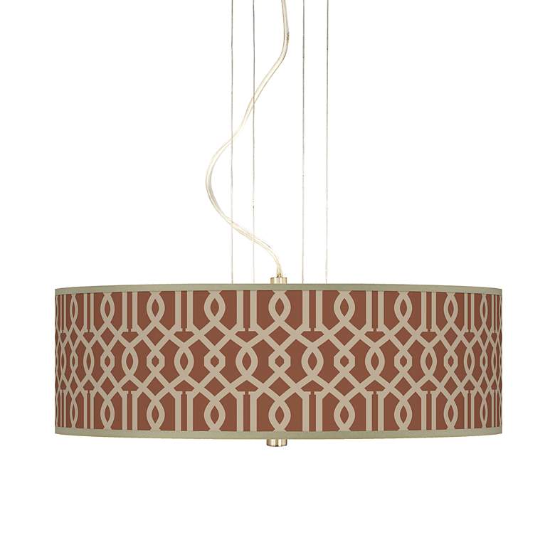 Image 1 Sand Chain Reaction 20 inch Wide 3-Light Pendant Chandelier