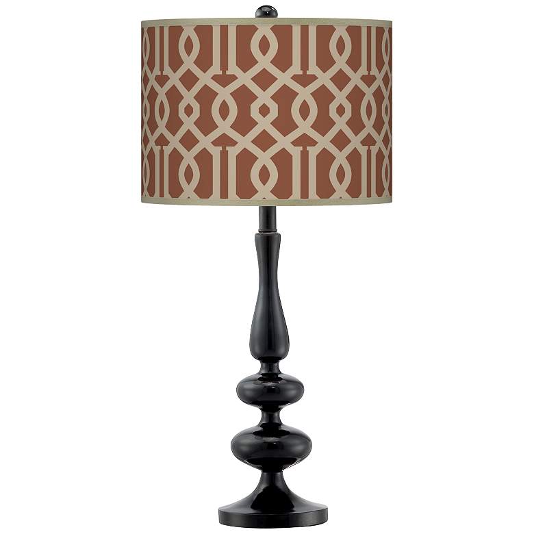 Image 1 Sand Chain Reaction Giclee Paley Black Table Lamp
