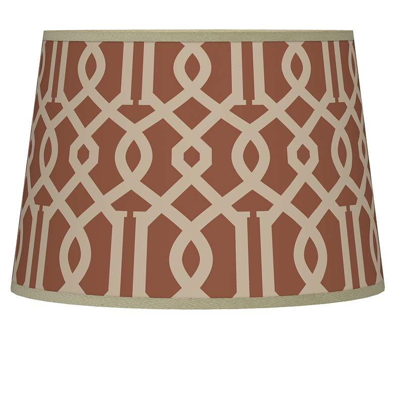 Image 1 Sand Chain Reaction Tapered Lamp Shade 10x12x8 (Spider)