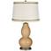 Sand Double Gourd Table Lamp with Rhinestone Lace Trim