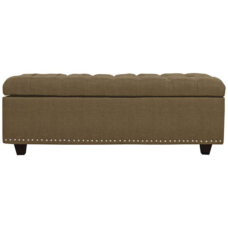 Image 1 Sand Earth Fabric Tufted Storage Bench