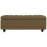Sand Earth Fabric Tufted Storage Bench