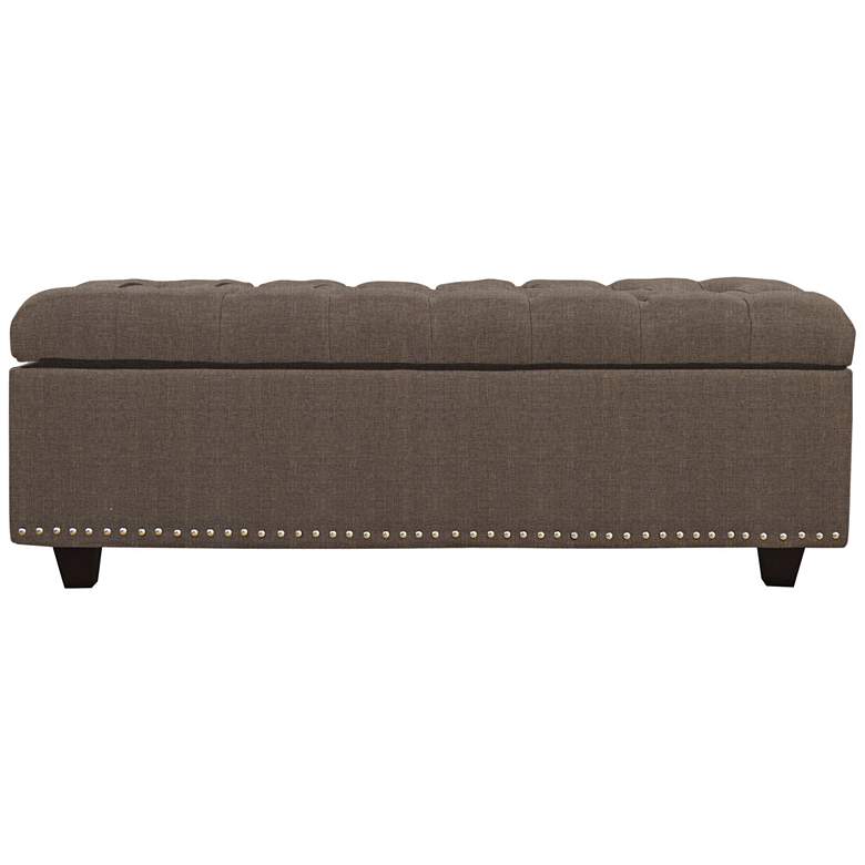 Image 1 Sand Granite Fabric Tufted Storage Bench