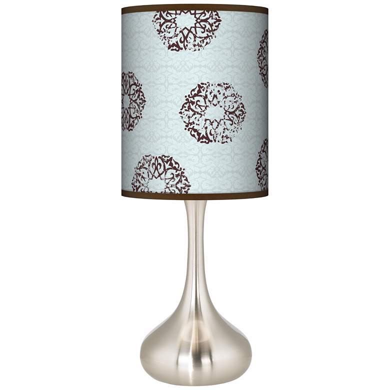 Image 1 Sand Medallion Giclee Shade Droplet Table Lamp