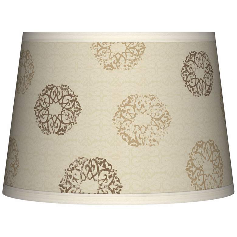 Image 1 Sand Medallion Tapered Lamp Shade 10x12x8 (Spider)