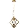 2_Sandara 12" Wide Brass Quatrefoil Mini Pendant