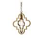 4_Sandara 12" Wide Brass Quatrefoil Mini Pendant more views