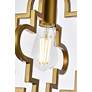 6_Sandara 12" Wide Brass Quatrefoil Mini Pendant more views