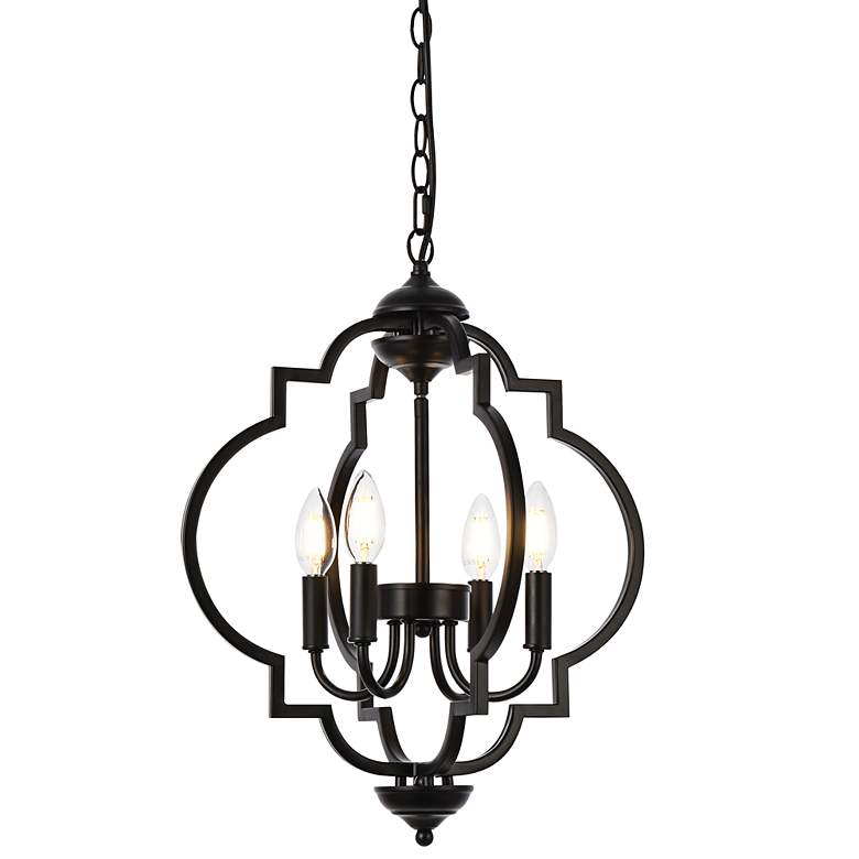 Image 2 Sandara 16" Wide Black 4-Light Pendant
