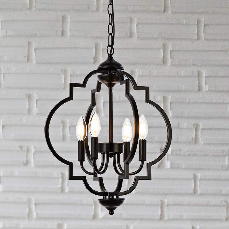 Image 1 Sandara 16" Wide Black 4-Light Pendant