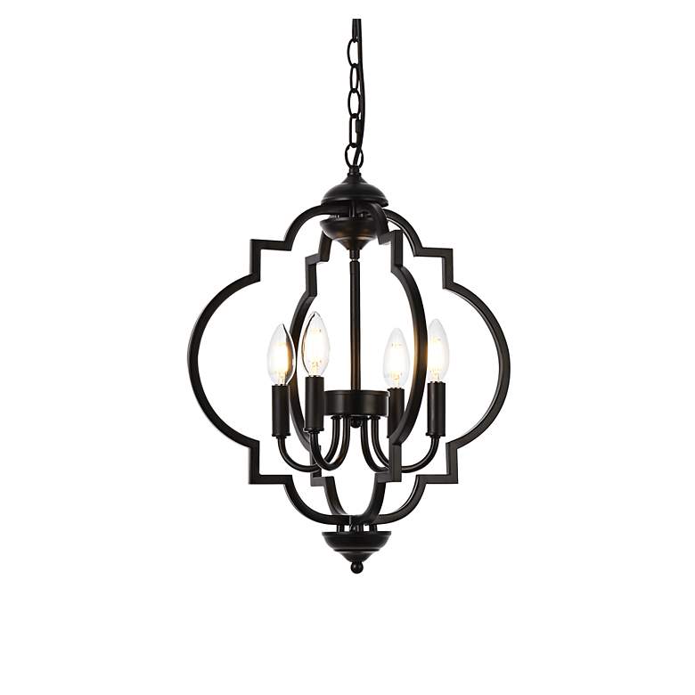 Image 4 Sandara 16" Wide Black 4-Light Pendant more views