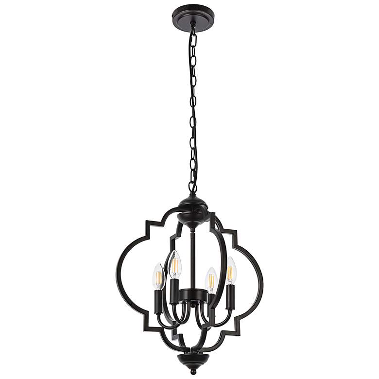 Image 5 Sandara 16" Wide Black 4-Light Pendant more views
