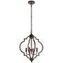 2_Sandara 16" Wide Weathered Oak 4-Light Pendant