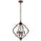 Sandara 16" Wide Weathered Oak 4-Light Pendant