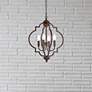 1_Sandara 16" Wide Weathered Oak 4-Light Pendant