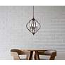 3_Sandara 16" Wide Weathered Oak 4-Light Pendant more views