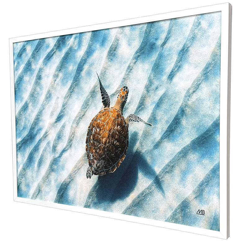 Image 2 Sandbar Sea Turtle 50"W x 38"H Coastal Framed Art more views