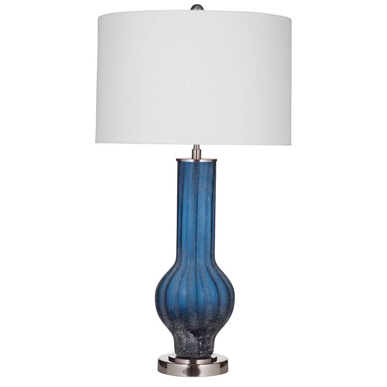 Image 1 Sandee 30 inch Contemporary Styled Blue Table Lamp