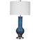 Sandee Blue Glass Table Lamp