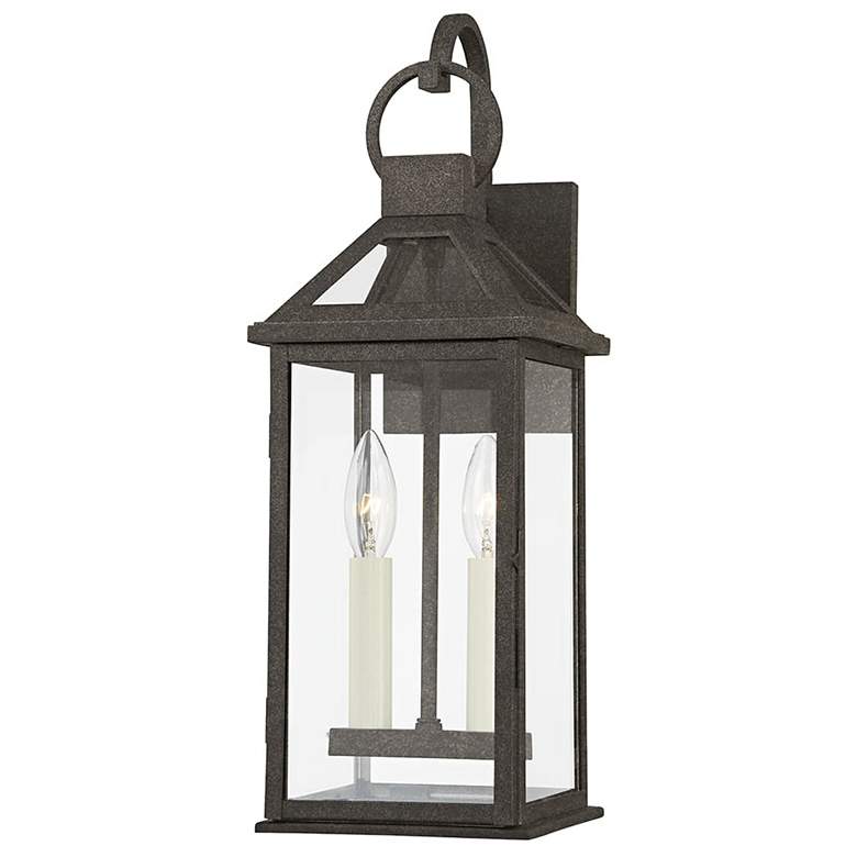 Image 1 Sanders 18 3/4 inch High French Iron Outdoor Wall Light
