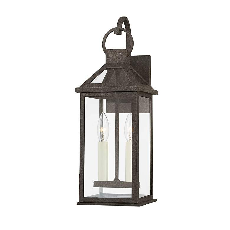 Image 1 Sanders 18 3/4 inch High French Iron Outdoor Wall Light