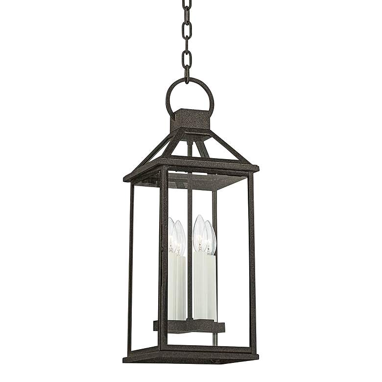 Image 1 Sanders 22 1/4" High French Iron Outdoor Hanging Light