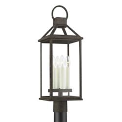 Sanders 24 3/4&quot; High French Iron Outdoor Post Light
