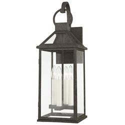 Sanders 24&quot; High French Iron Outdoor Wall Light