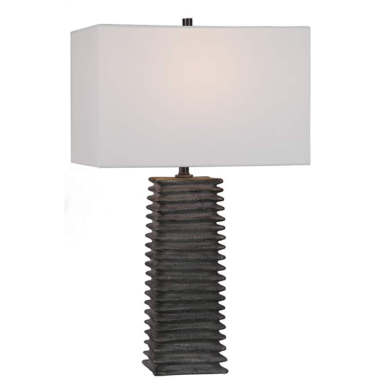 Image 2 Sanderson Metallic Charcoal Glaze Ceramic Table Lamp