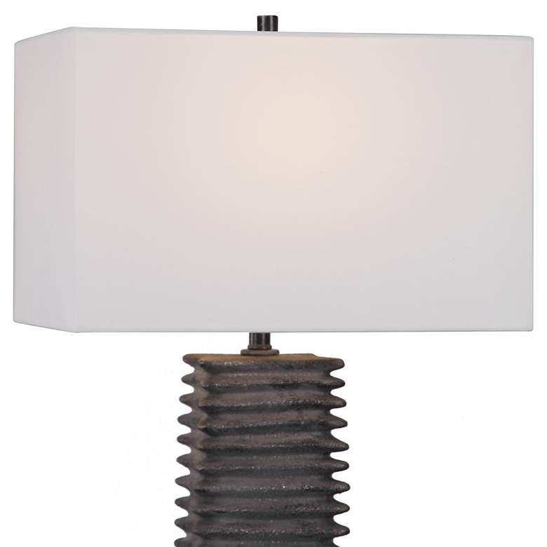 Image 5 Sanderson Metallic Charcoal Glaze Ceramic Table Lamp more views