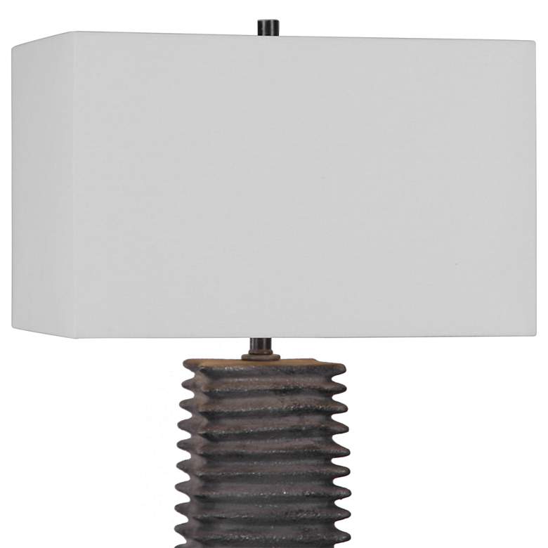 Image 6 Sanderson Metallic Charcoal Glaze Ceramic Table Lamp more views