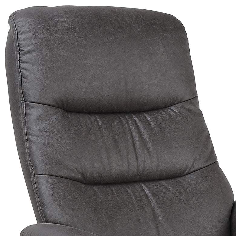 Image 2 Sandia Graphite Fabric Swivel Recliner with Ottoman more views