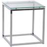 Sandor 18" Wide Clear Glass Modern Side Table