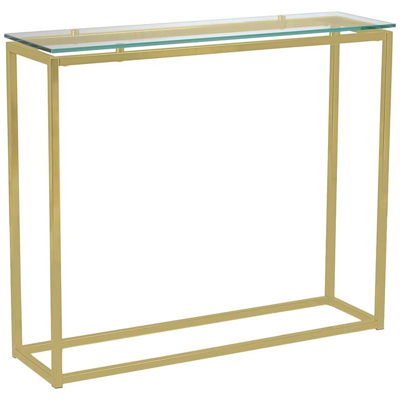 Image 1 Sandor 35 3/4 inch Wide Brushed Gold Console Table