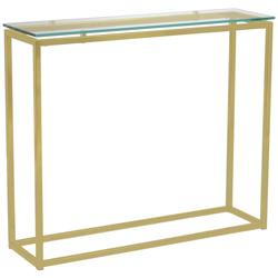 Sandor 35 3/4&quot; Wide Brushed Gold Console Table