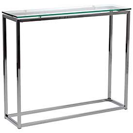 Image1 of Sandor 36" Wide Clear Glass Modern Console Table