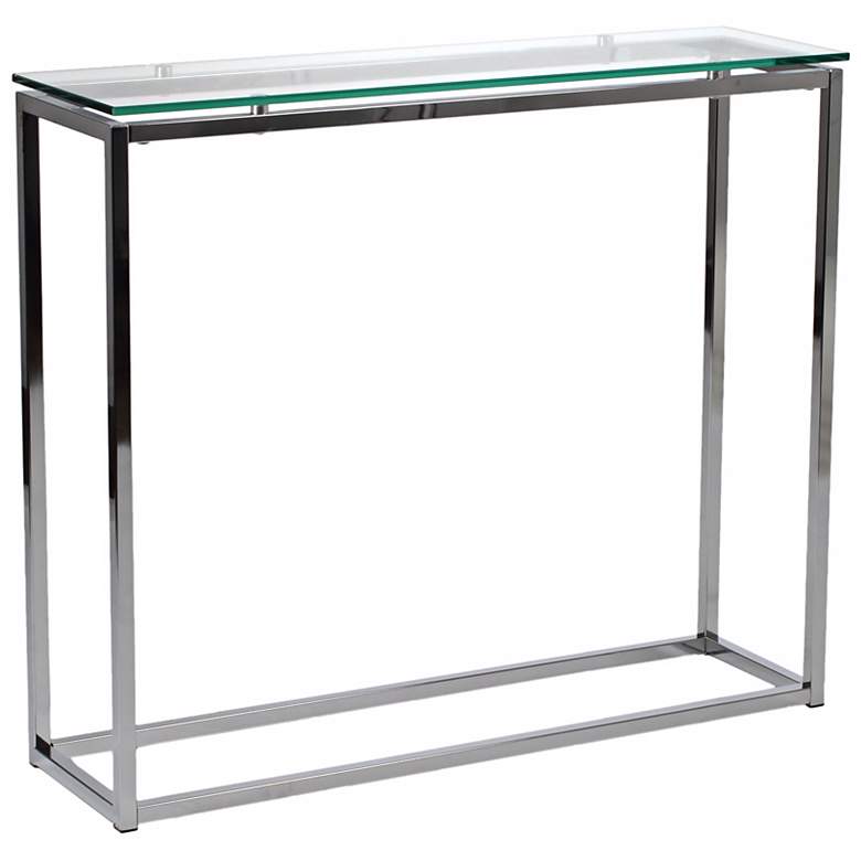 Image 1 Sandor 36" Wide Clear Glass Modern Console Table