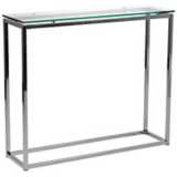Sandor 36&quot; Wide Clear Glass Modern Console Table