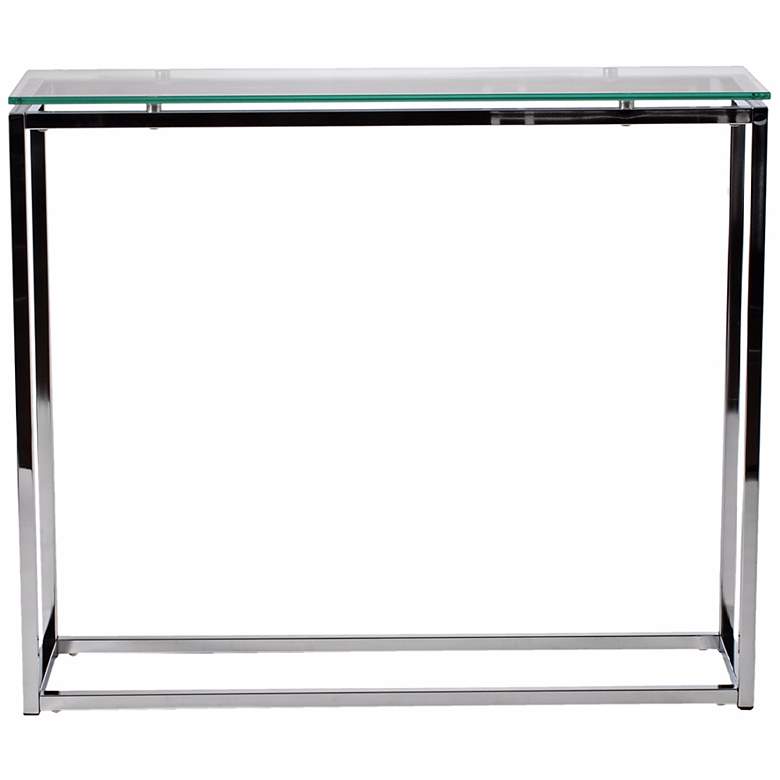 Image 2 Sandor 36" Wide Clear Glass Modern Console Table more views
