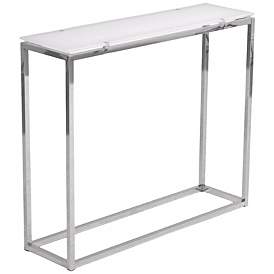 Image1 of Sandor 36" Wide Pure White Glass Modern Console Table