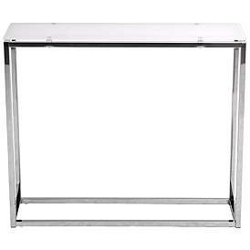 Image2 of Sandor 36" Wide Pure White Glass Modern Console Table more views
