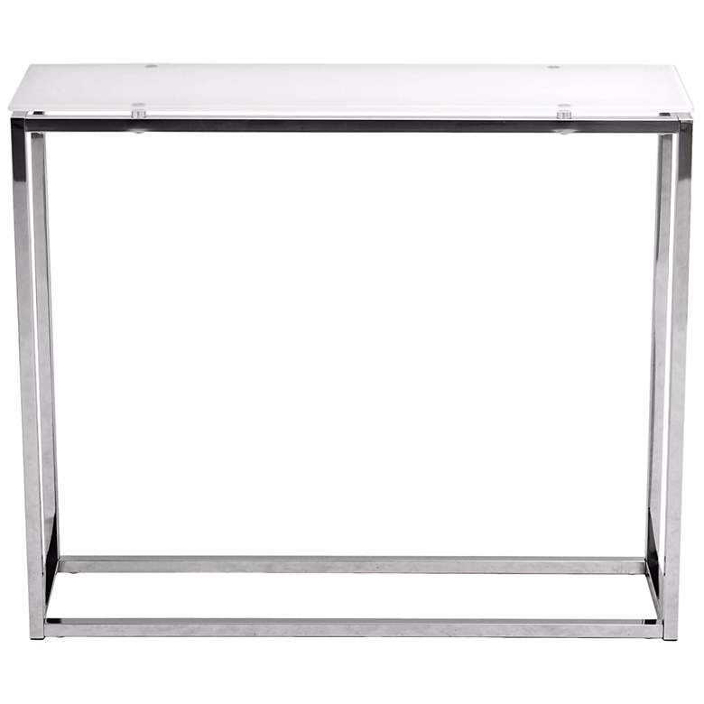 Image 2 Sandor 36 inch Wide Pure White Glass Modern Console Table more views
