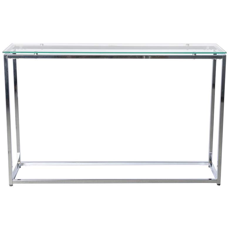 Image 1 Sandor 47 1/4 inch Wide Chromed Steel Console Table