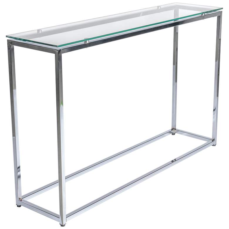 Image 3 Sandor 47 1/4" Wide Chromed Steel Console Table more views