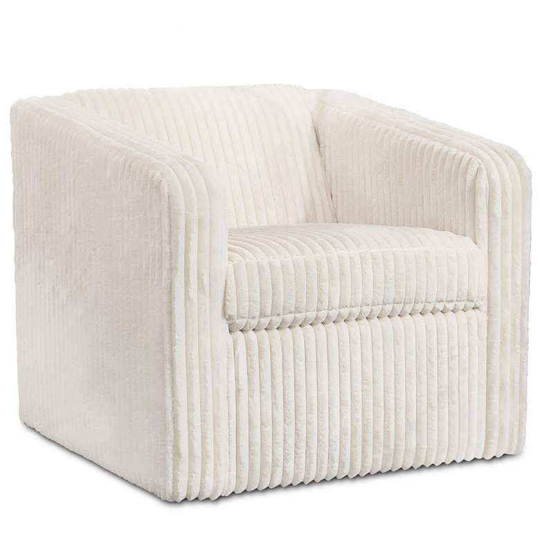 Image 1 Sandoval Mega Ivory Swivel Chair - Hardwood Frame