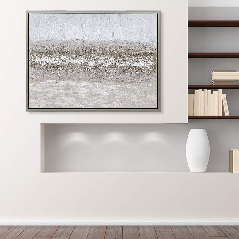 Image 7 Sandpath 40" Wide Textured Metallic Framed Canvas Wall Art more views